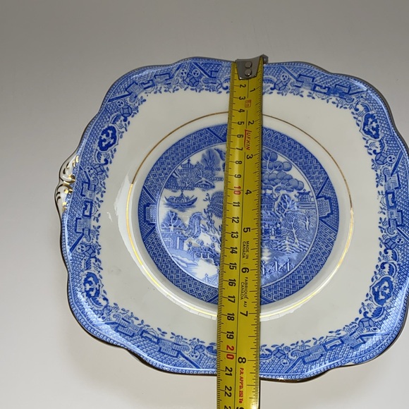 A B Jones & Sons antique stylized square porcelain Grafton China plate - Picture 6 of 6